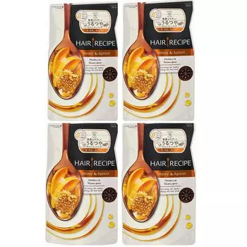 Hair Recipe Shampoo Honey Apricot Enriched Moisture Recipe Refill 330ml x 4 pieces [Bulk Purchase] Non-Silicone
