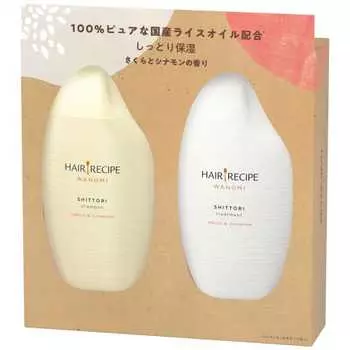Hair Recipe Wa no Mi Увлажняющий шампунь для лечения 350 мл+350 г