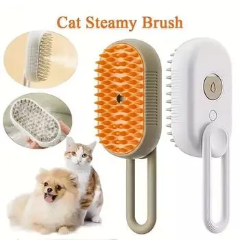 Hair Removal Brush Comb Pet Grooming Massage Brush Rechargeable Rotatable Pet Cleaning Supplies Multi-functional Floating Hair Jewelry Accessory Pink Style1