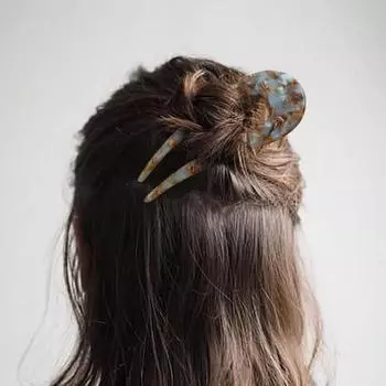 Hair Stick Acetic Acid Lightweight U-Shaped Hairpin School Work Travel Hair Fork чёрный