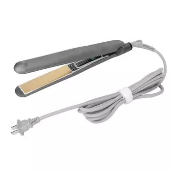 Hair Straightener 5 Temperature Gears Adjustable Waterproof Ceramic Flat Iron Grey US PLUG