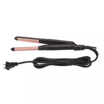 Hair Straightener Black Ergonomic Handle Ceramic Coating Electric Curling Iron for Home US PLUG