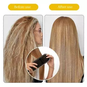 Щетка для выпрямления волос, двухсторонняя плоская щетка, антистатическая, для выпрямления волос, укладки, расчески, зажим для волос, расчески чёрный