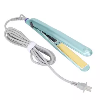 Hair Straightener Dry Wet Use USB Ceramics Heating Straightening Flat Iron Blue US PLUG