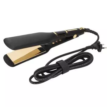 Hair Straightener Large Black Smart Thermostat Ergonomic Flat Iron Hair Straightener for Salon EU PLUG