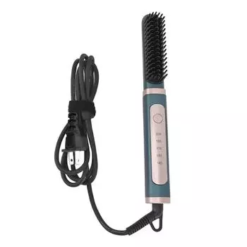 Hair Straightening Brush 5 Temperature Gears Anion Ceramic Hair Straightener Comb for Dry Wet Use US PLUG