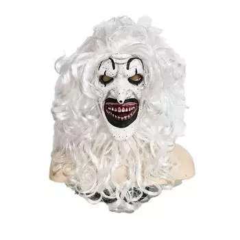 Hair Terrifier Curly Speckle Blood Teeth Mask Halloween Cosplay Prop Movies