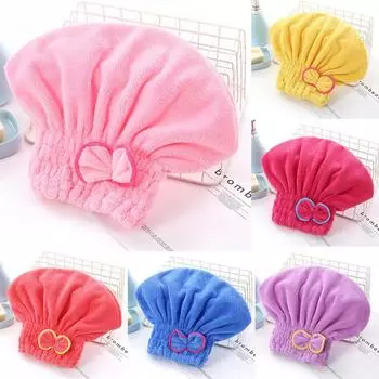 Hair Turban Hair Hat Quick Dry Towel 6 Colors Absorption Water арбуз красный