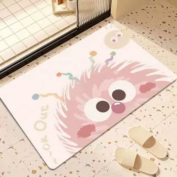 Hairball bathroom, diatom mud bathroom, kitchen mat, absorbent toilet, non-slip foot mat, toilet, easy to take care of floor mat 40X60cm 15.7X23.6in