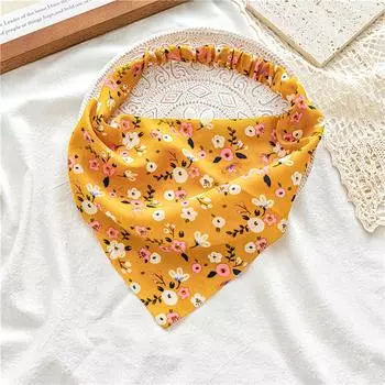 Hairbands Flower Head Scarf Bandana Headband Hair Accessories Floral Turban Triangle Hair Scarf