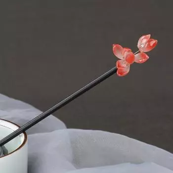 Hairpins Pearl For Girls Flower Chinese Hair Fork Korean Hanfu Hairpins Women Hair Sticks Hair Clip красный