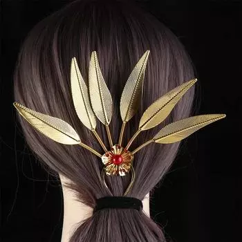 Hairstyle Design Tool Ancient Style Headwear Metal Hair Sticks U Shape Hairpin Thai Headdress B