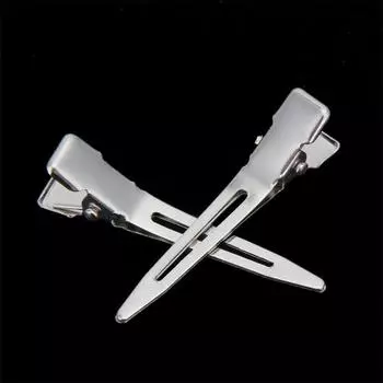 Hairstyling Tools Silver Color Duck Mouth Clip Flat Base Alligator Hair Clip Partition Clip серебряный