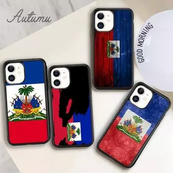 Чехол для телефона с флагом Гаити для iPhone 11 12 13 14 Pro Max mini X XR XS SE 2020 5s 6S 7 8 Plus Samsung Galaxy S21 S22 iPhone 6plus