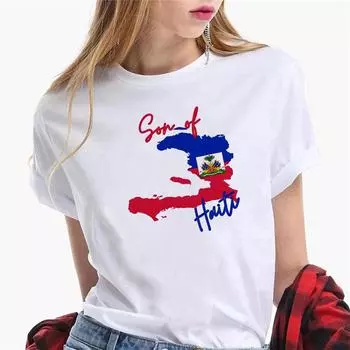 Haiti Tee женские дизайнерские футболки для девочек harajuku comic дизайнерская одежда S