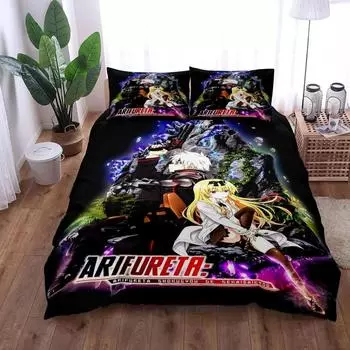 Hajime x Yue Arifureta Duvet Cover Set King Queen Double Full Twin Single Size Bed Linen Set 70x133cm 2pcs