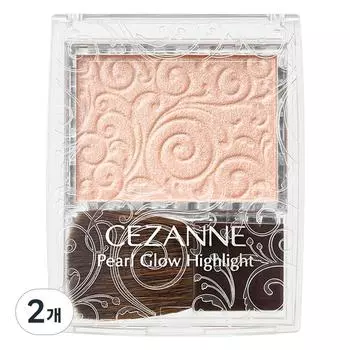 Хайлайтер Cezanne Pearl Glow 2,4 г, оттенок 02 Rose Beige, 2 шт.