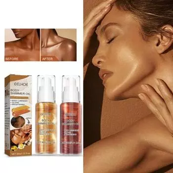 Хайлайтер для блеска, стильный, здоровый, многоцелевой, безопасный ингредиент, осветляющий профессиональный макияж для тела, мерцающее масло