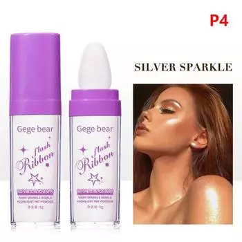 Хайлайтер для лица и тела Diamond Highlight Gold Pink Glitter Powder Shimmer Contour Blush Makeup Cosmetics 1PC, P4