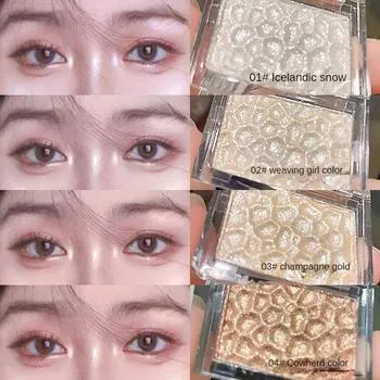 Хайлайтер Ice Crystal Перламутровый хайлайтер для лица и глаз Палитра финишной отделки с блестками из картофельного пюре