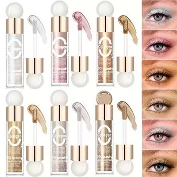 Хайлайтер с жидким бриллиантом, перламутровые тени для век, супер блестящие блестки, осветление лица, макияж шелкопряда, перламутровый макияж для глаз 1#