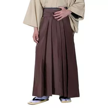 Хакама для верховой езды [Kyoetsu], моющаяся, однотонная, мужская (СС, Коричневый) коричневый