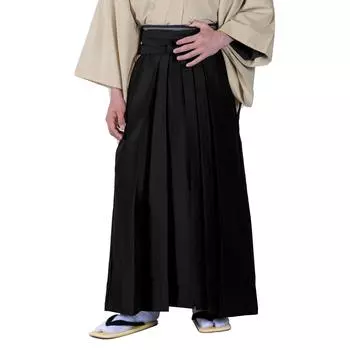 Хакама для верховой езды [Kyoetsu], моющаяся, однотонная, мужская (С, Черный) чёрный
