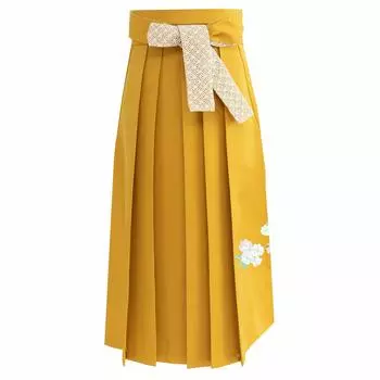 Хакама для выпускного начальной школы кружево незамужние девушки [KYOETSU] студенты, церемония, девушки, шнурок, вышитый, элемент, (84, Желтый) жёлтый