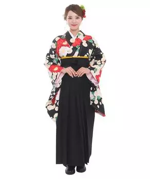 Хакама Выпускной колледж Великолепный A Taisho Roman Хакама [KYOETSU] Комплект, Церемония, Студенты, Женщины, (6. Камелия, М)