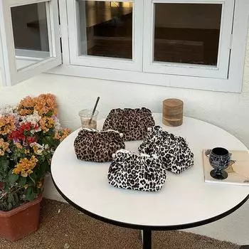 Хаки, белый леопардовый большой вместительный чехол для макияжа, модный многофункциональный портативный косметический органайзер, дорожная сумка для стирки и хранения 17*17.5*10cm