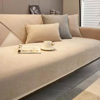 Хаки Диванная подушка Four Seasons Универсальная нескользящая подушка из синели Современная кожаная подушка 70*70cm