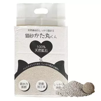 HAKOPE Cat Litter Mineral Hardening Bentonite 5L Mineral Hardening Cat Litter Toilet Litter Cat Litter Natural Antibacterial Deodorizer Unscented x 1