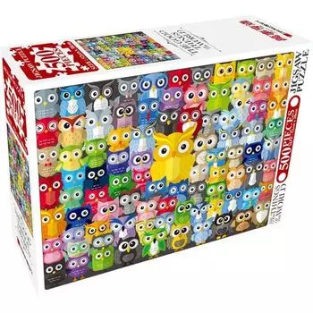 Haksancultural Company Пазл Сова Сова Сова HS500-174, 500 деталей, разные цвета Пазл, Детские игры, Развивающие игрушки