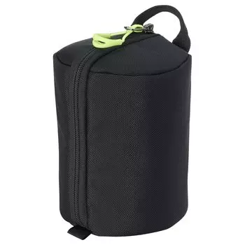 HAKUBA Lens Case Soft Lens Pouch 02 4977187291353 Vertical opening nylon YKK zipper fluorescent color puller Black 90-130KLP-SF2-90130 Water-repellent