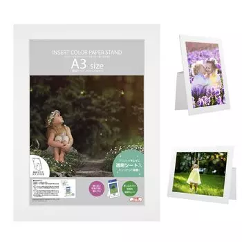 HAKUBA Paper Photo Frame Insert Color Paper Stand AZ A3 Size White type for easy replacement Vertical and horizontal compatible Suitable for both белый