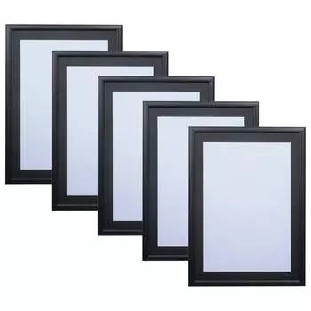 HAKUBA Wooden Picture Frame Set of 5 A3 Novi Size Black Purchase Glass Plate with Hanging Strap FW-04 [Bulk Set] AMZFW4-BK5A3N чёрный