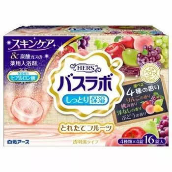 Hakugen Earth HERS Bath Lab Ассорти из свежих фруктов Соль для ванн с ароматом персика 16 шт. (х 1)