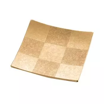 Hakuichi Ichimatsu Square Plate Gold S 15152cm A181-01013