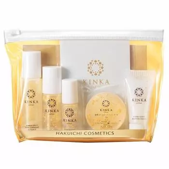 Hakuichi Kinka Gold Starter Set Nano Cleansing Foam N Lotion N Soap N Essence N листов промокательной бумаги для масла C152-032 и 15 мл/Nano 10 мл/Nano 10 г/Nano