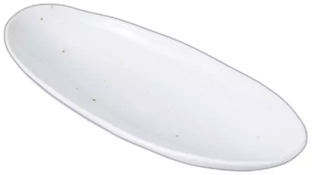 Hakujun Kiln Oval Serving Plate x x Serving Bowl Setomonohonpo Boat-Shaped [32.5 13.8 4.2cm]