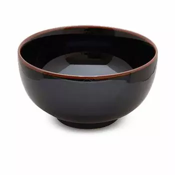 Hakusan Porcelain Tenmoku 5-inch deep bowl