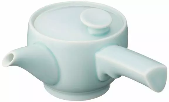 Hakusan Pottery Teapot, Right Hand, Blue and White Glaze (Approx.) 400ml, SAWA Hasami Ware, Made in Japan