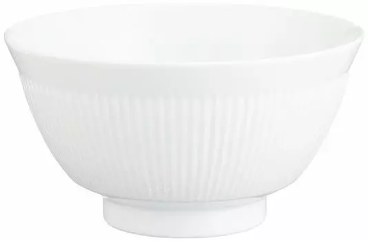 Hakusan pottery white x Yoshizu Hasami made in Japan bowl, (approx.) 16 8.5cm, carving, ware, белый