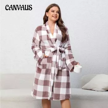 Халат больших размеров для женщин, осень-зима, с длинными рукавами, махровый халат, длинная пижама, домашняя одежда 1XL розовый