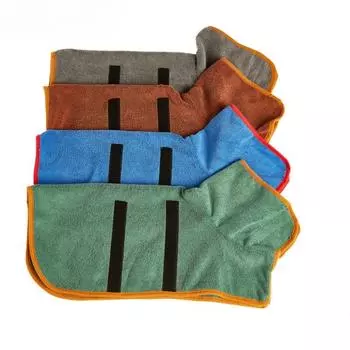 Халат для домашних животных, регулируемое впитывающее полотенце для больших, средних и маленьких собак, супербыстросохнущий влагоотводящий банный халат XS