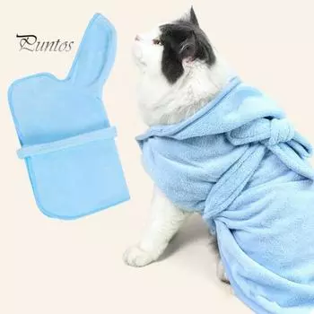 Халат для домашних животных, удобный мягкий халат для сушки домашних животных, сильное водопоглощение, халат для собак, полотенце для домашних животных S жёлтый