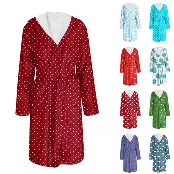 Халат для мужчин и женщин, фланелевый халат с принтом, впитывающая быстросохнущая хлопковая ночная рубашка L циан