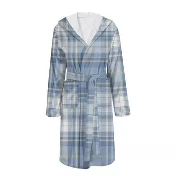 Халат для мужчин и женщин, фланелевый халат с принтом, впитывающая быстросохнущая хлопковая ночная рубашка S