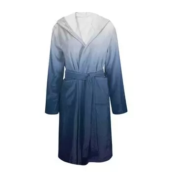 Халат для мужчин и женщин, фланелевый халат с принтом, впитывающая быстросохнущая хлопковая ночная рубашка S