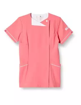 Халат медицинский медицинский Zip Scrub HI Collection 12 HI706 Lilith Pink x White Japan LL to Japanese size [Wacoal] женский (эквивалент XL)
